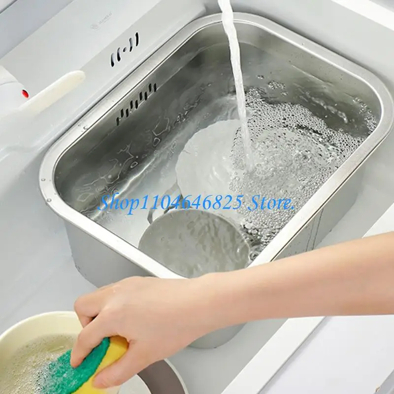 Space Saving Square Stainless Steel Strainer Kitchen Drain Basket For Filtering Vegetables Rice