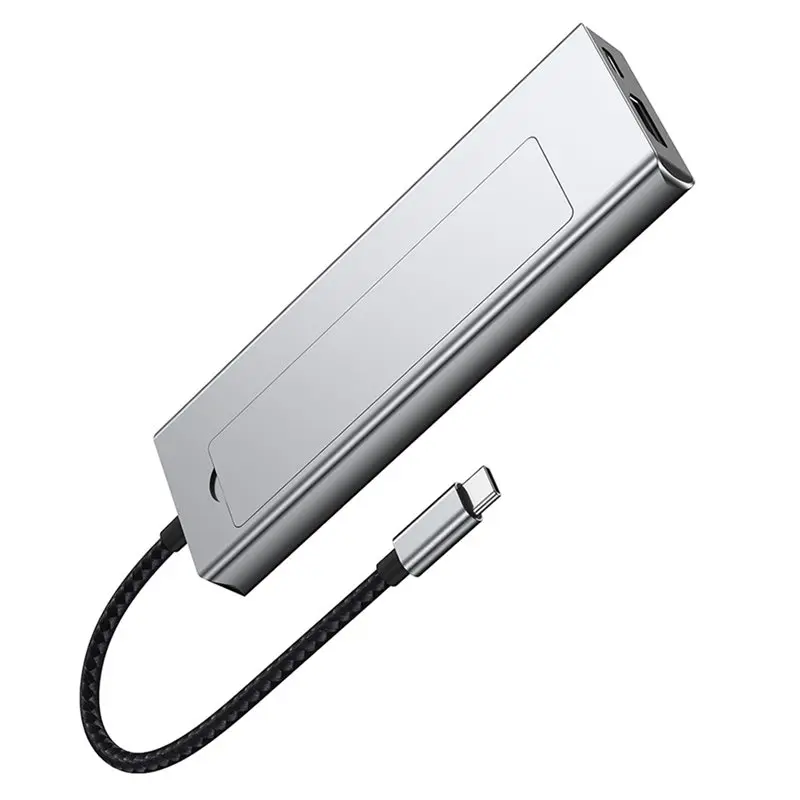 

ABFM-USB3.2 Type-C To 8In1 USB Hub M. 2 Nvme SATA W/H SSD Enclosure Storage Compatible Laptop Dock Station USB Adapter