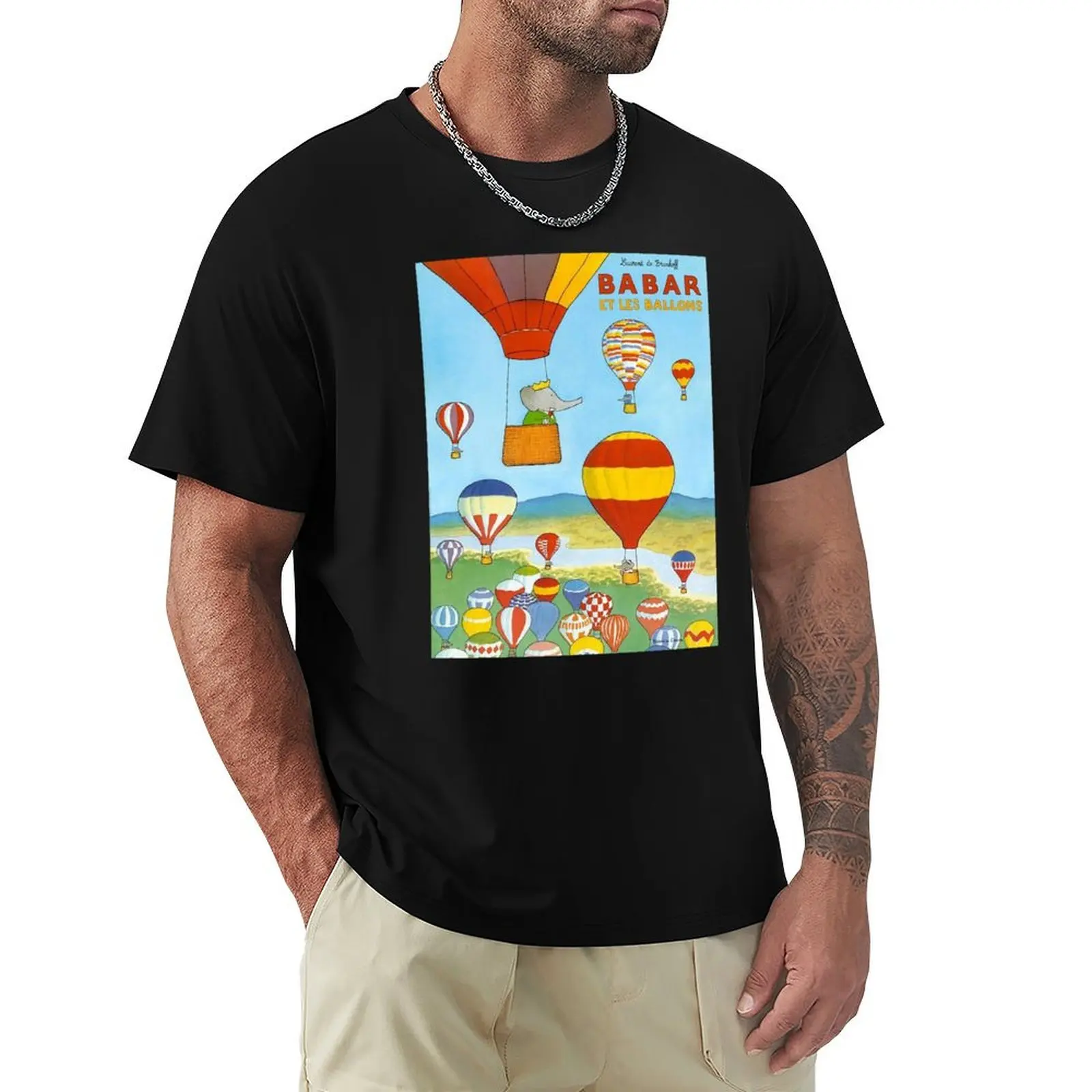 Babar et les ballons T-Shirt Durable Work Wear T-Shirt