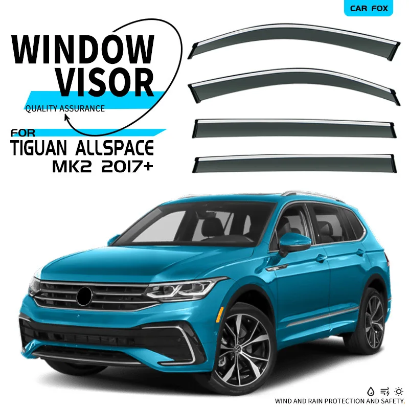 

Для VW Tiguan L X Allspace 2007-2024 автомобильный оконный козырек тент навесы лобовое стекло боковое окно дождевик солнцезащитный козырек автоаксессуары