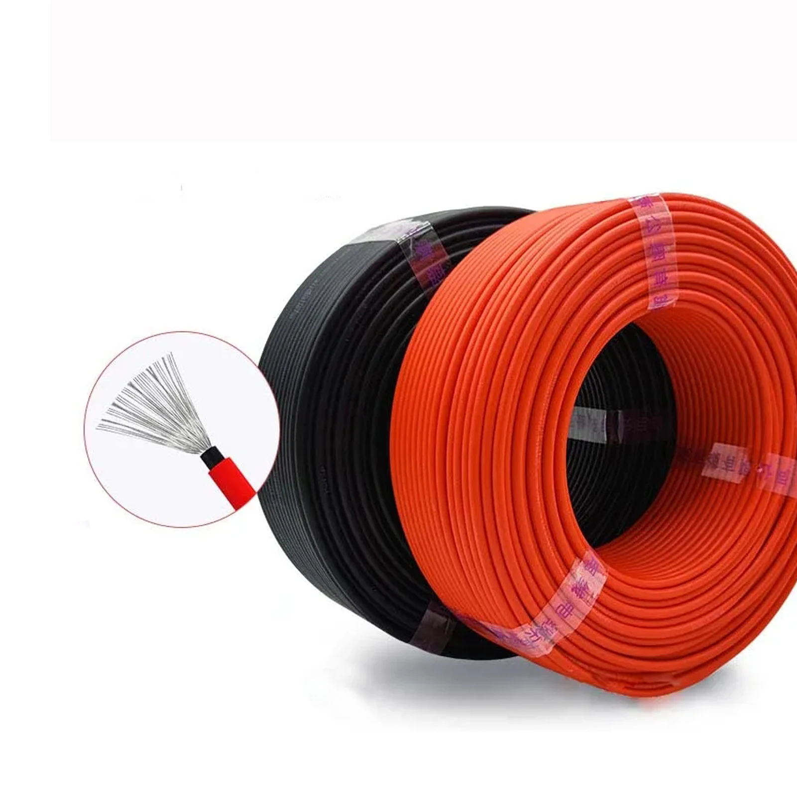 10AWG 30M 50M 100M 6MM 4MM 10MM Solarkabel Schwarz oder Rot PV Kabel Hohe Kupfer