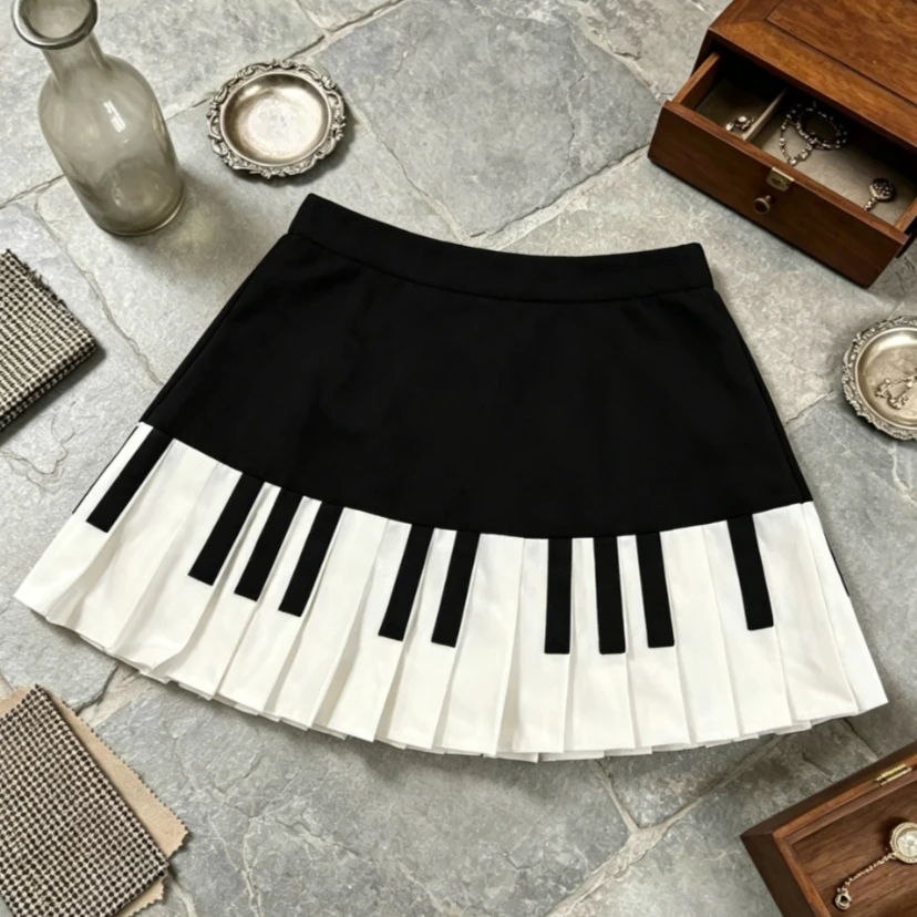 2026 Y2K Aesthetic Piano Print - đánh giá và giá Street Fashion Vintage