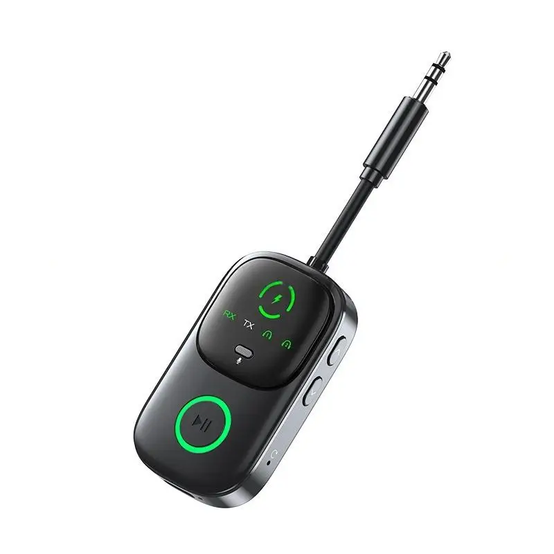 

Car Bluetooth-compatible 5.4 Receiver Transmitter,2 in 1 Airplane Car LED Display 3.5mm Audio Adapter Support Dual Pairing