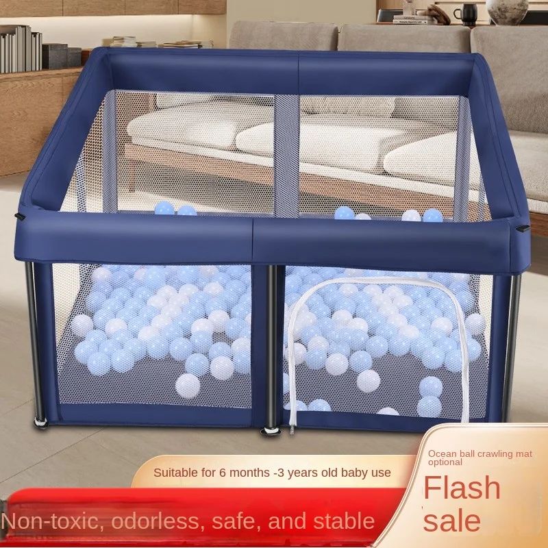 LazyChild One Click Folding Kids Playpen Home Indoor Baby Safety Fence Play Yard Indoor Protective Barrier