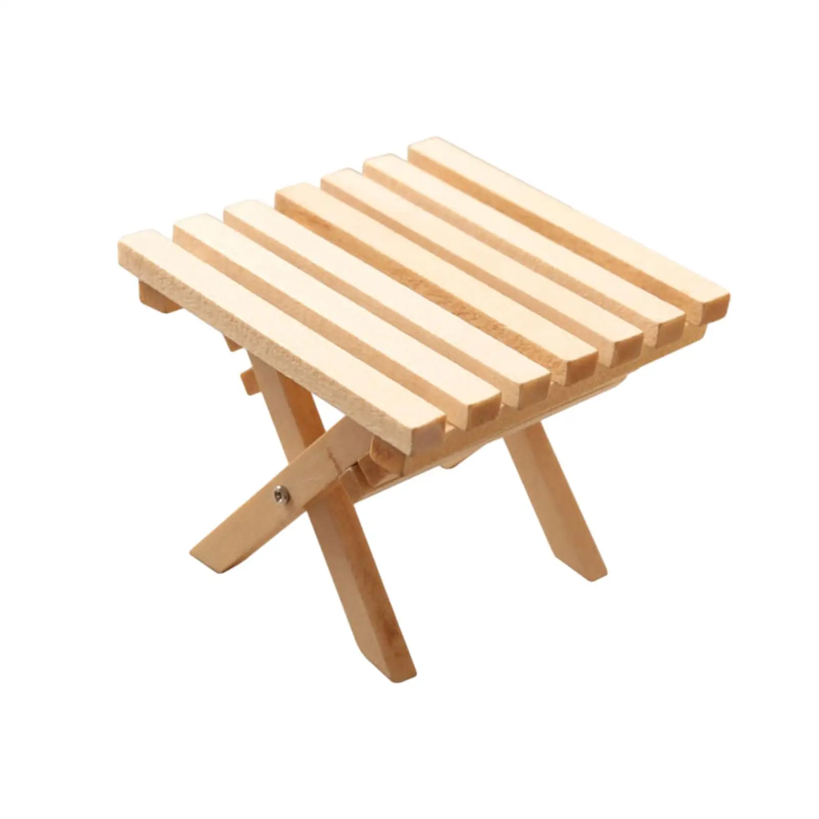 1 12 โมเดลตุ๊กตาจิ๋ว โต๊ะพับได้ เฟอร์นิเจอร์จำลองไม้ สำหรับตกแต่งบ้าน DIY อุปกรณ์เสริม