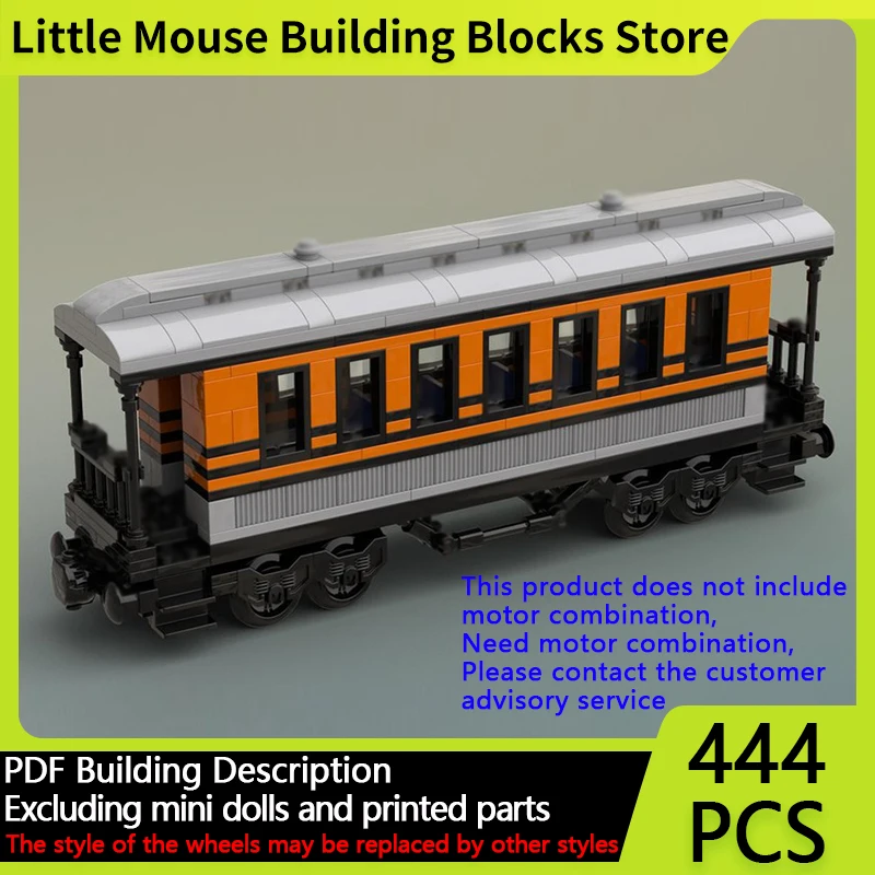 

City Car Model MOC Building Bricks Western-Style Passenger Rail Car Modular Technology Gifts Holiday Assemble Children Toys Suit
