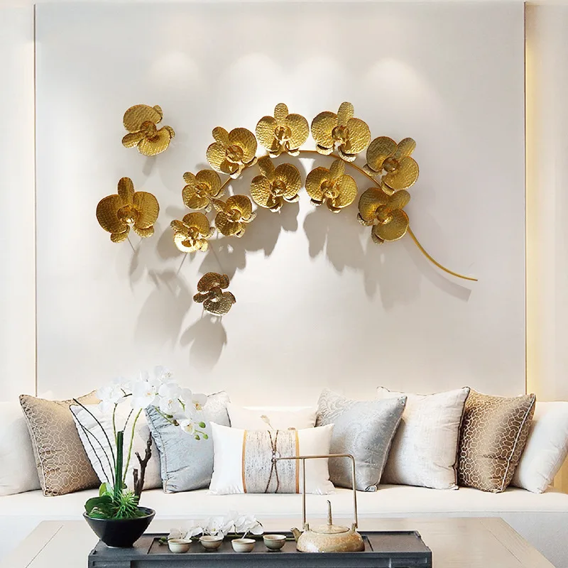 

Modern Creative Living Room Sofa Background Wall Decoration Pendant 3D Stereo Wrought Iron Wall Decoration
