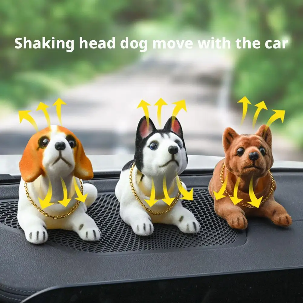 Car Doll Husky Beagle St Bernard Shepherd Shake Head Dog Decoration Auto Interior Accessories Cute Creative Gifts