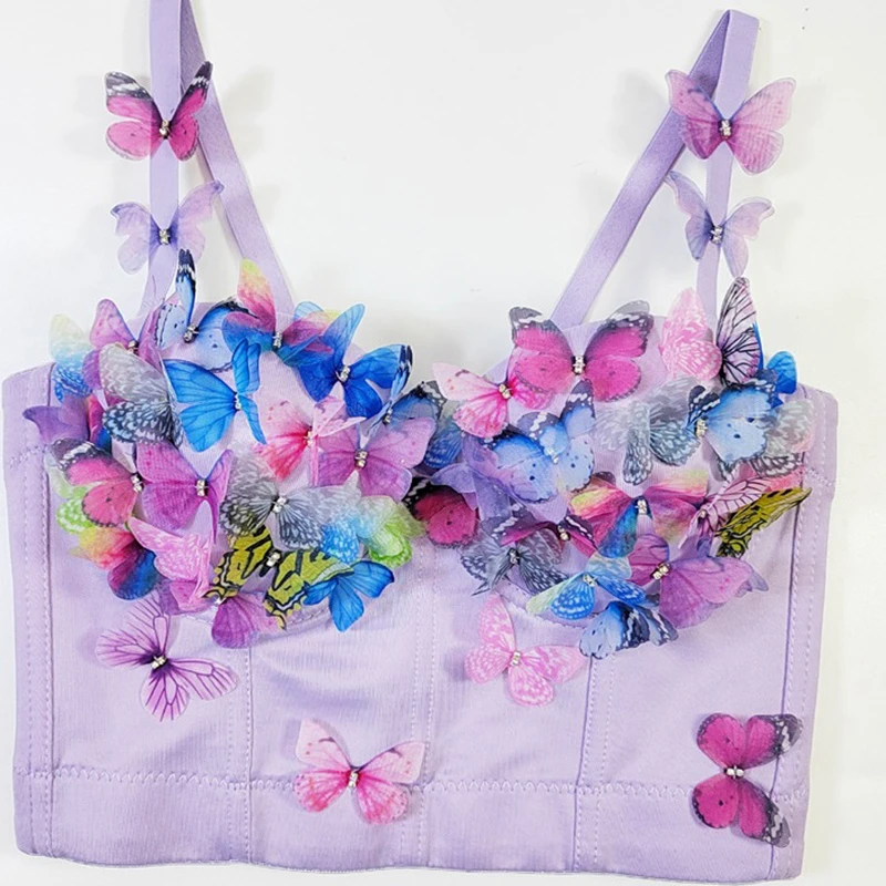 فراشة هيكل السمكة عطلة نمط بوستير الظهر مثير الرسن الصدرية الأشرطة قابل للتعديل الخصر رقيقة حار فتاة تانك القمم