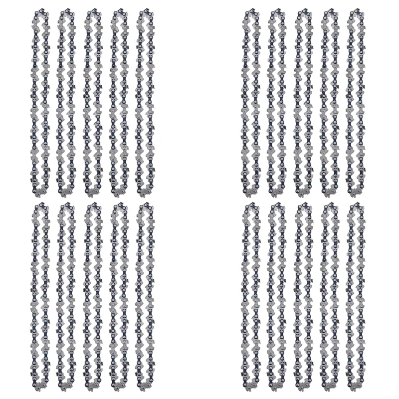 【A87T】20Pcs Mini Chainsaw Chain For 6 Inch Chainsaw Chain Guide Saw Chain Replacement Portable Saw Chain