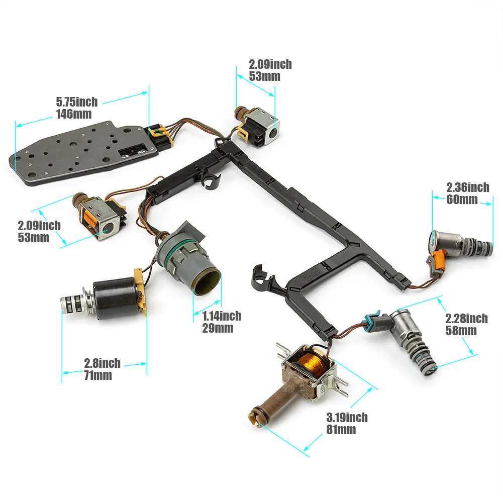 4L60E 4L30E 4L80E 4T80E Transmission Master Solenoid Kit 93-05 For EPC Shift TCC 3-2 PWM 4l60e Control Valve Solenoids +Wire