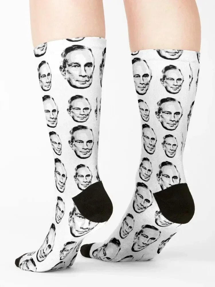 Mike Bloomberg Pattern Socks hockey football japanese fashion hiphop Woman Socks Men's