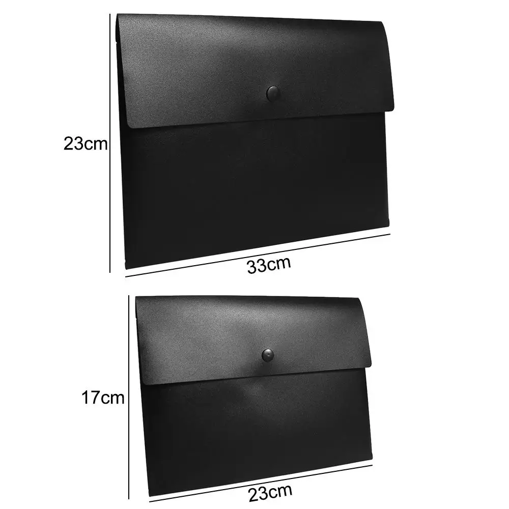 With Snap Button Closure File Folders Pouch Cosmetic Makeup Bags Document Organiser Document Folder Waterproof Paper Organizer