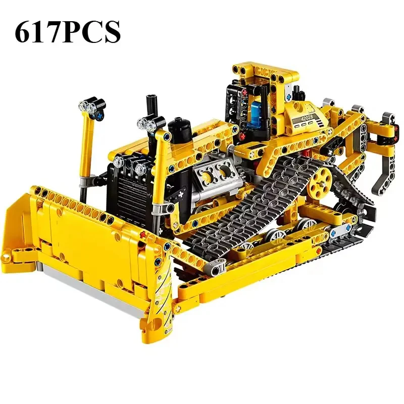 

617PCS Technical 2in1 Bulldozer Building Blocks City Engineering Automotive Car Constrruction Bricks Toys Gift For Children Kids