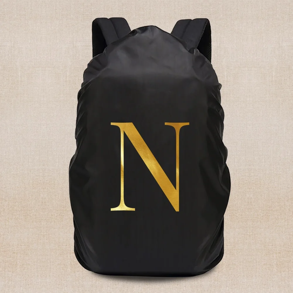 Backpack Rain Cover 20L-70L Travel Foldable Dustproof Case Letter Name Pattern Waterproof Camping Bag Raincover Backpack Case