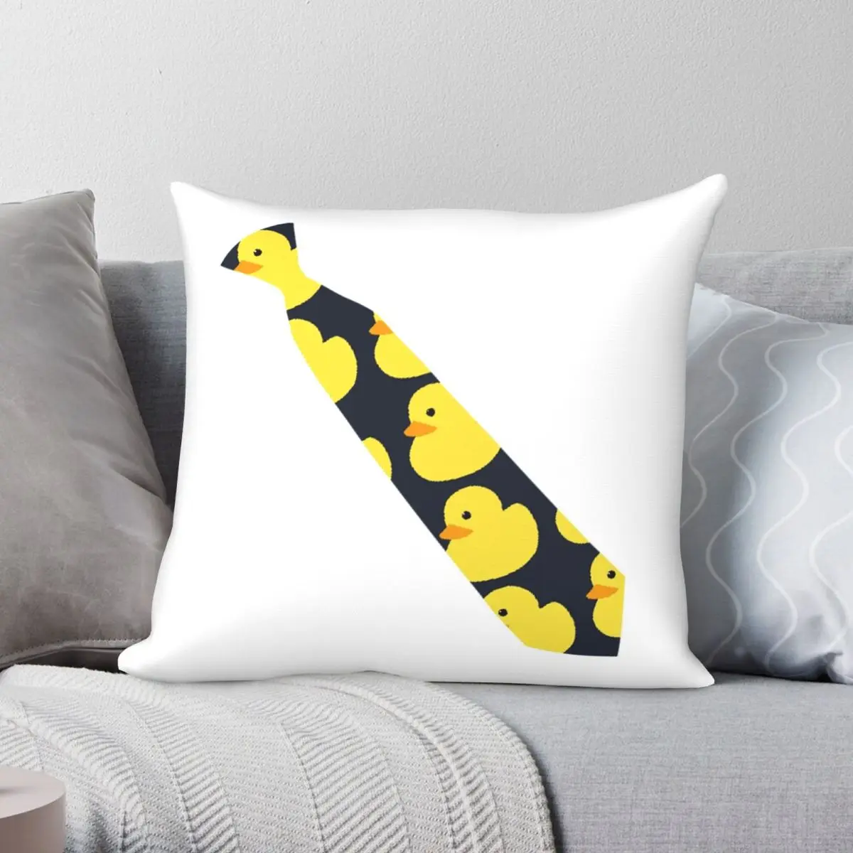 Himym Ducky Tie Pillowcase Polyester Linen Velvet Creative Zip Decor Throw Pillow Case Room Cushion Cover