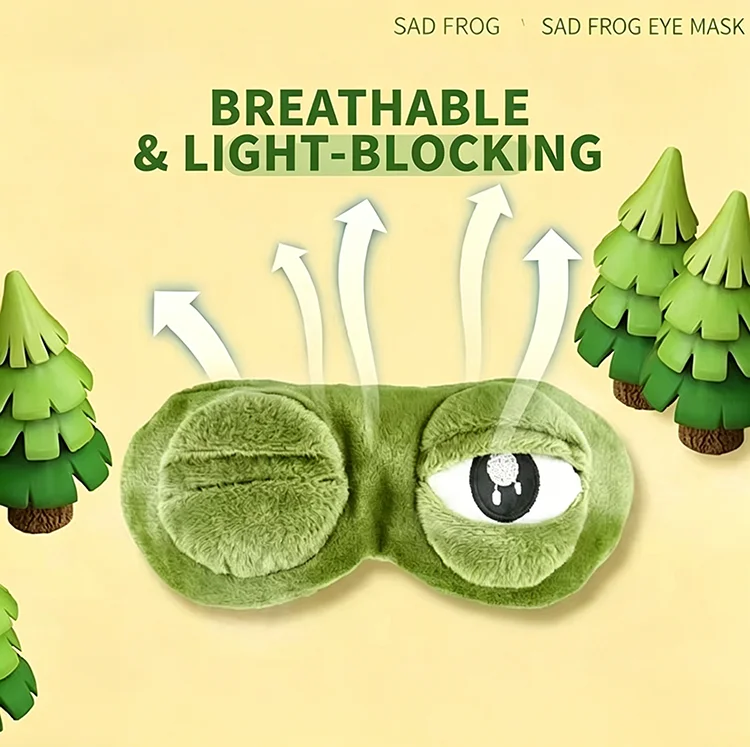 Soft Plush Cartoon Eye Mask Full Light Blocking Sleeping Blindfold Portable Travel Supplies