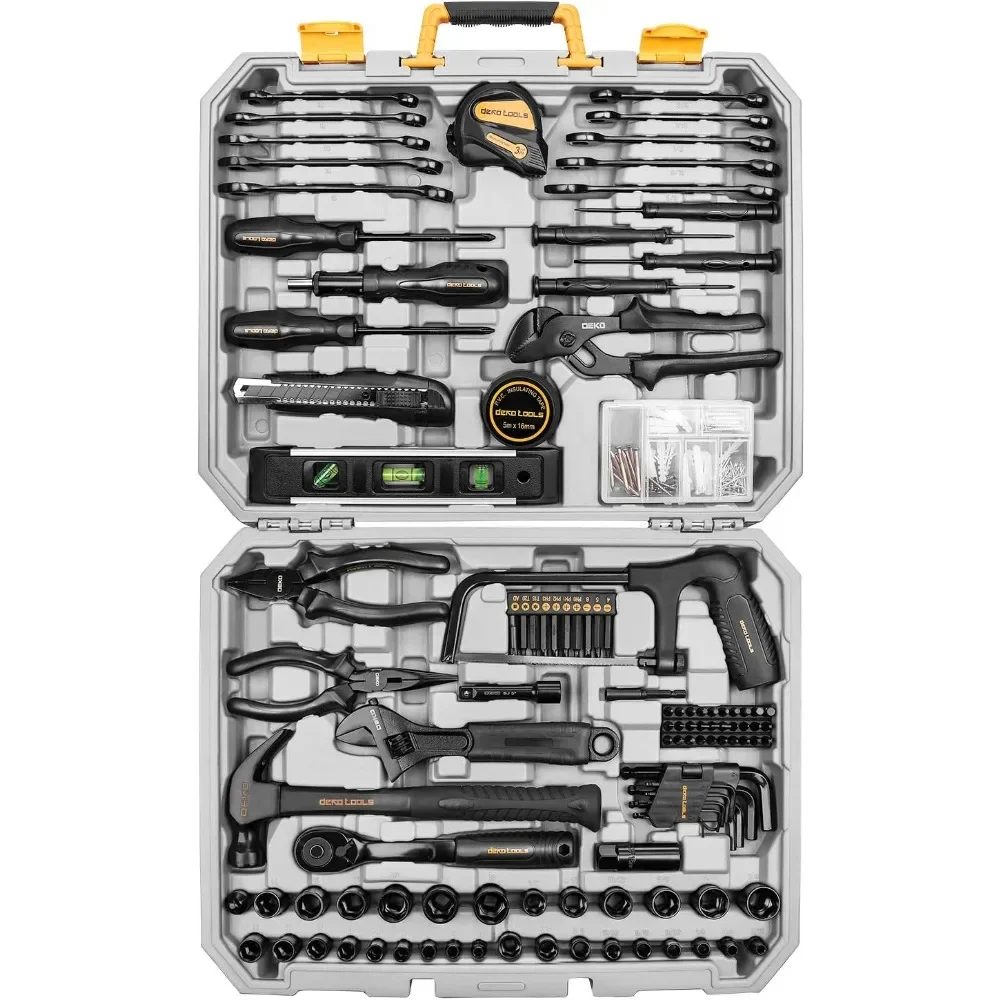 

218-Piece General Household Hand Tool kit, Professional Auto Repair Tool Set for Homeowner, General Household Hand Tool Set
