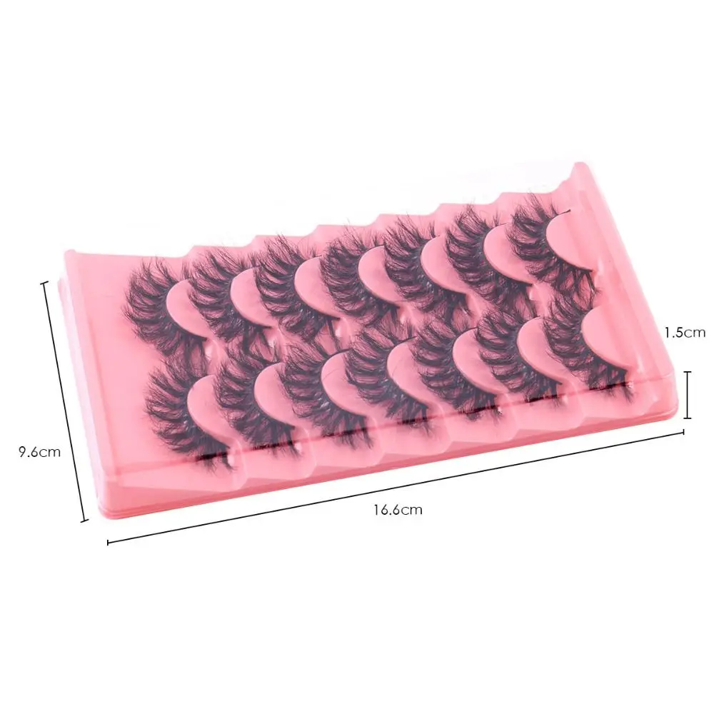 7 Pairs/box 3D Fluffy Fake Mink Hair Eyelashes Natural Thick False Eyelashes Exaggerated Dramatic Makeup Tool Women