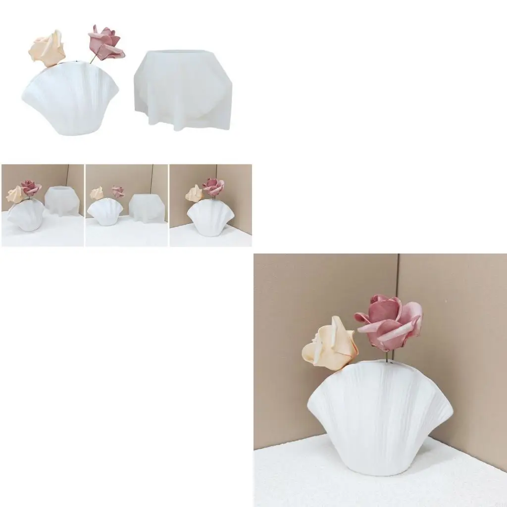 

Narrow Mouth Moulds Vase Mold Shell Silicone Planter Mold Flowerpot Mold Silicone Texture for Hand-Making Lover