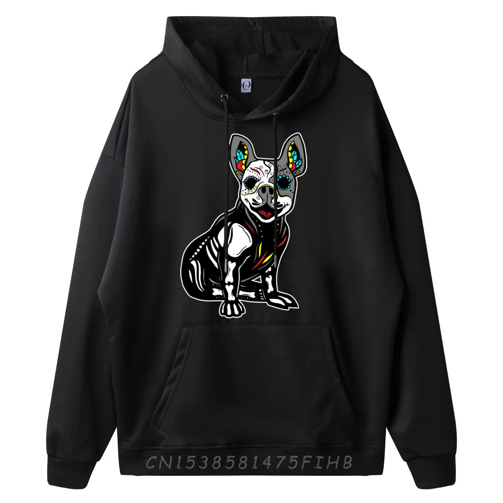 Men Christmas Sweater Long Sleeve Dog Sugar Skull Puppy X-Ray Mexican Cool Christmas s Graphic Shirts Men's Shirt