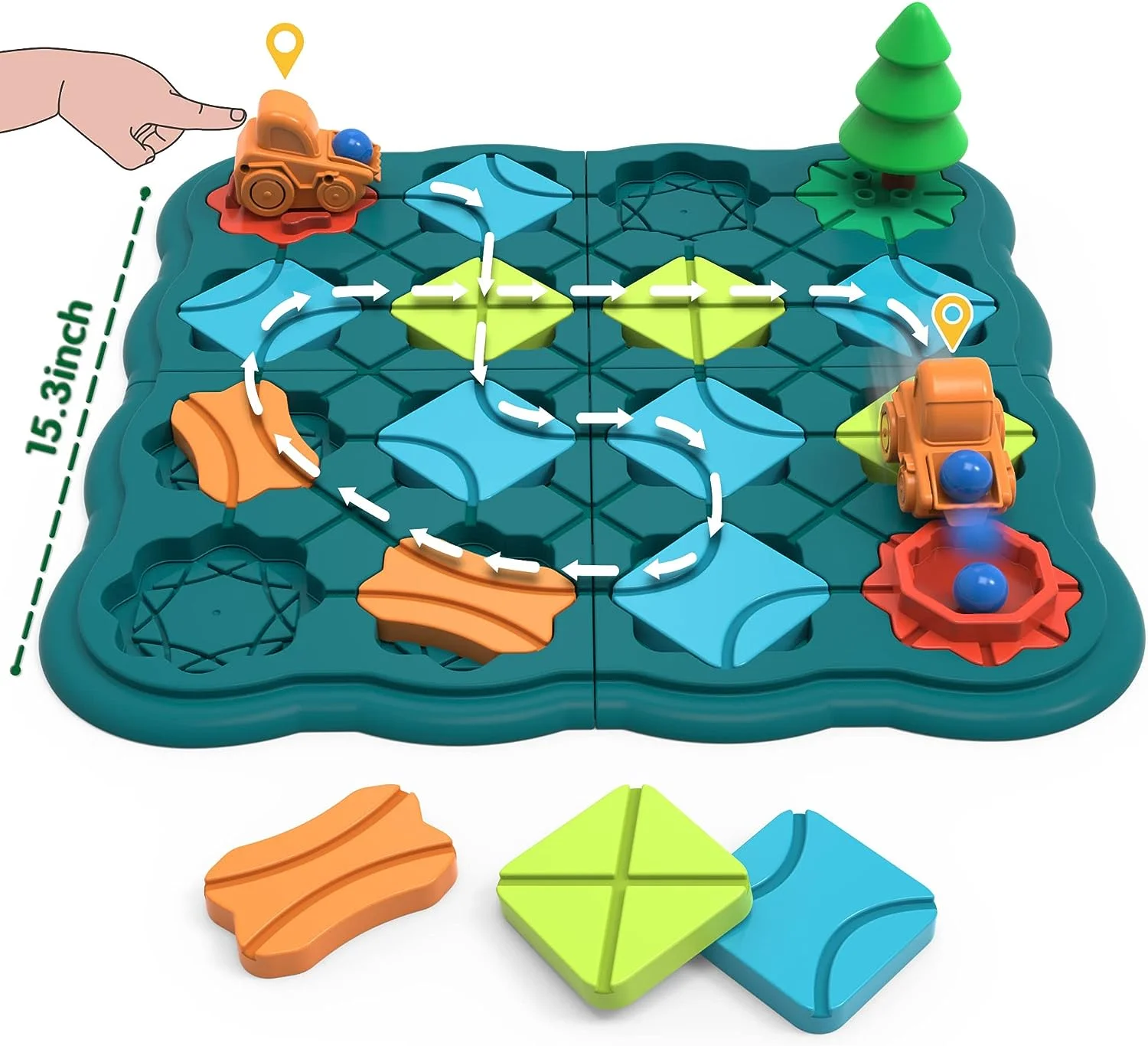 Kids Toys STEM Board Games - Smart Logical Road Builder Brain Teasers Puzzles For 3 To 4 5 6 7 Year Old Boys Girls, Educational