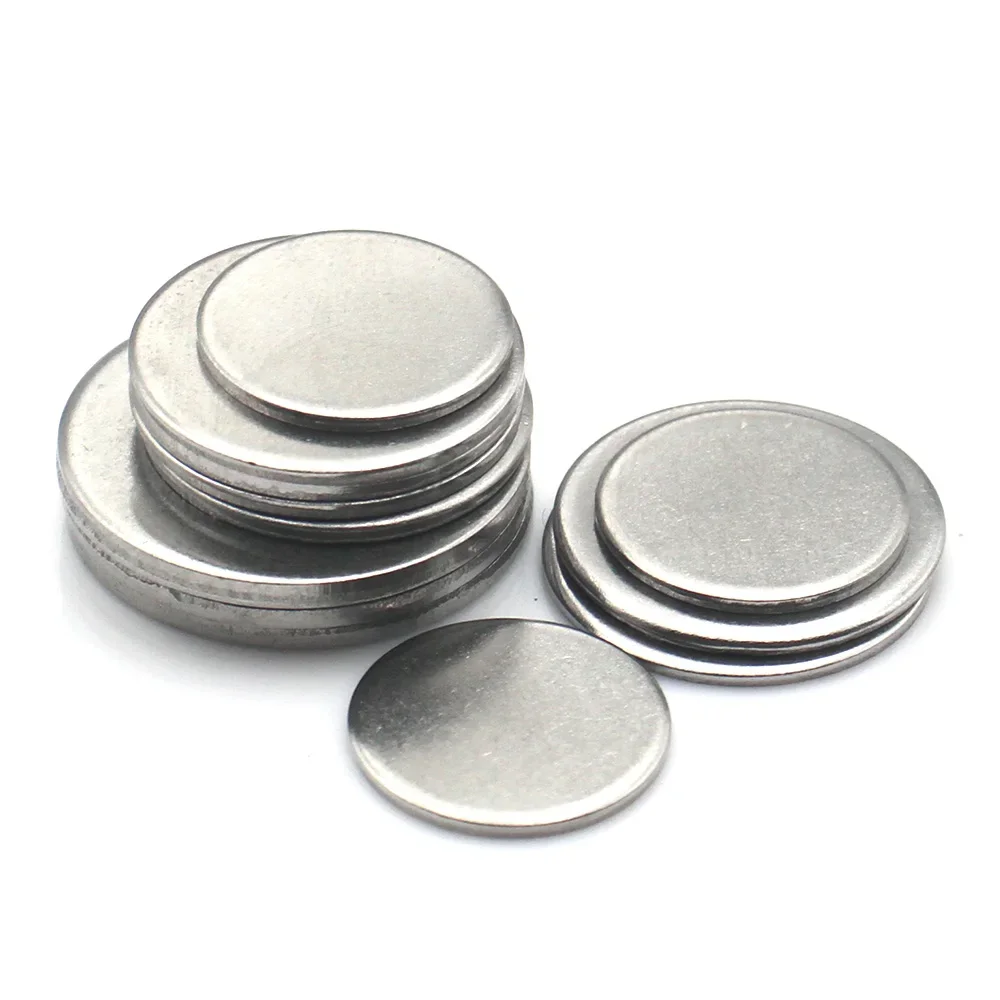 5-50 قطعة ضياء 6-30 مللي متر الصلبة الجولة 304 الفولاذ المقاوم للصدأ شقة غسالات القطر الداخلي/الخارجي ل الترباس الجوز الحشوات سمك 1-4 مللي متر