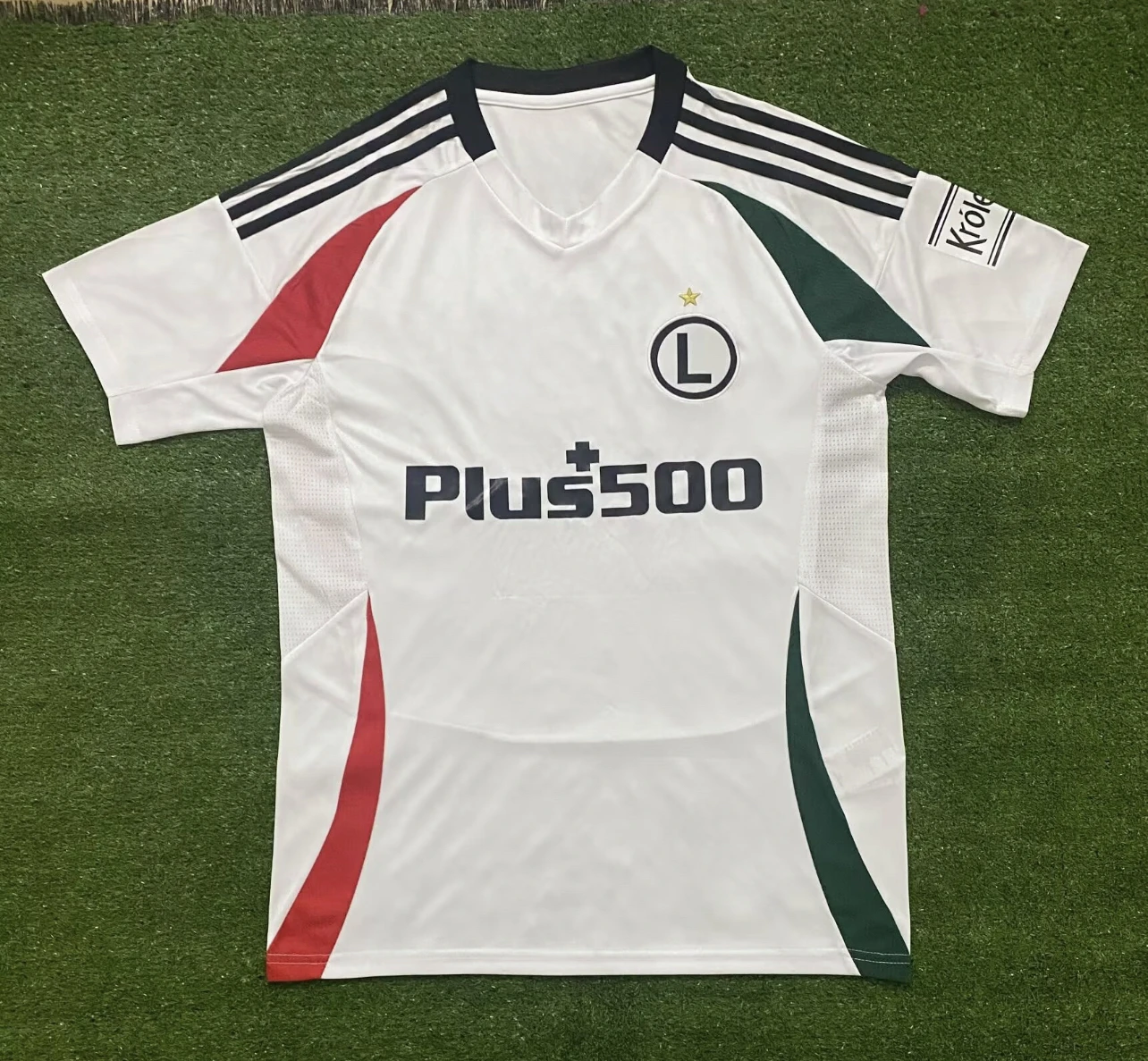 

2025 Summer Hot Polish League Legia Warsaw Home Fan Version of Football Short-sleeved T-shirt Comfortable and Breathable