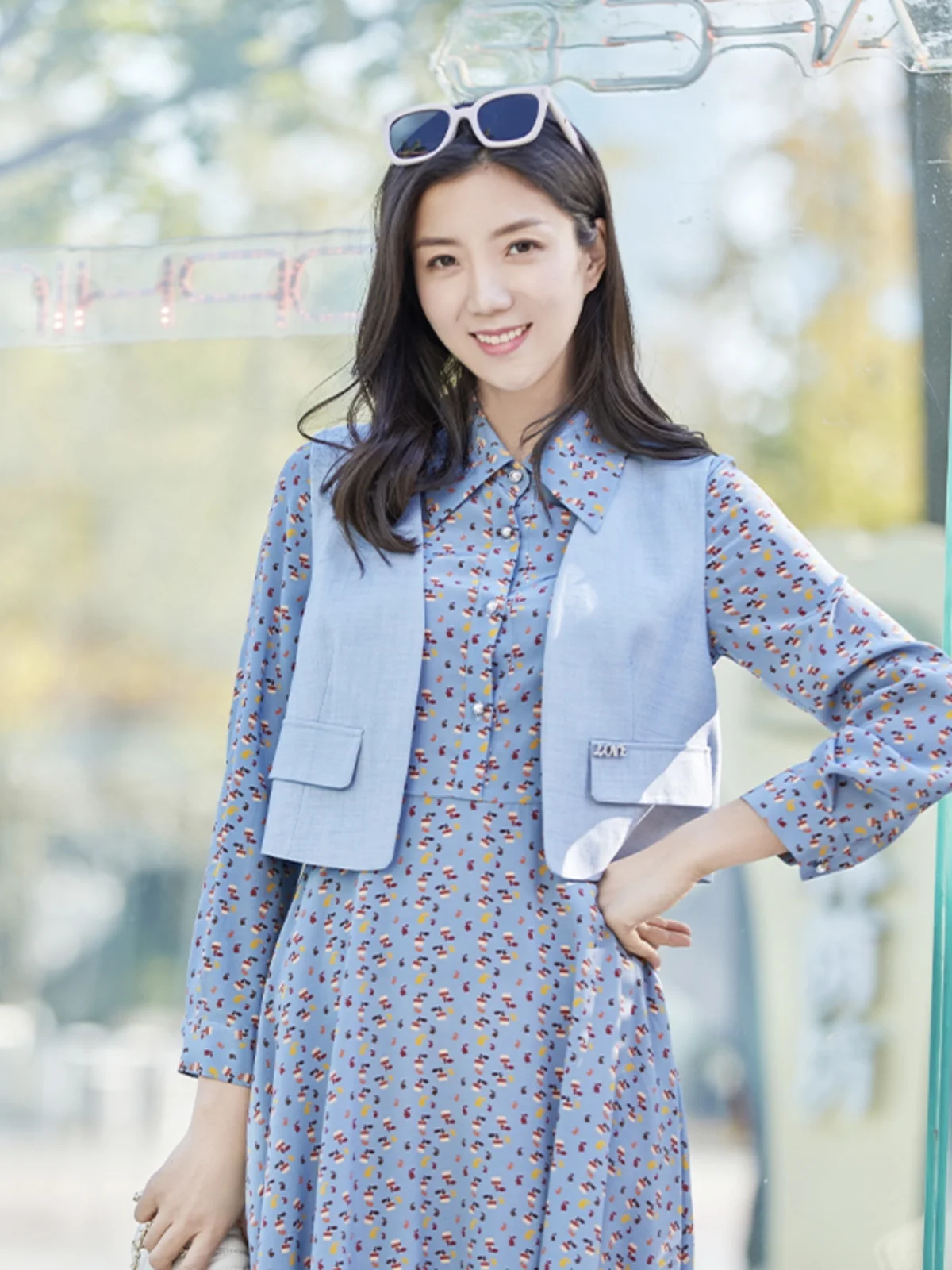 

Синий укороченный жакет-жилет: простой, повседневный, универсальный, прямого кроя, весенняя новинка, женская модная верхняя одежда