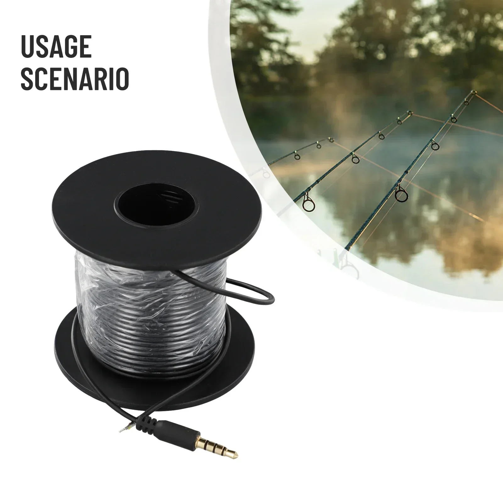 20m 154lb Fishing Camera Cable Underwater Camera Data HD Transmission Line With Headphone Plug 3.5mm Fish Tackle Pesca Tools