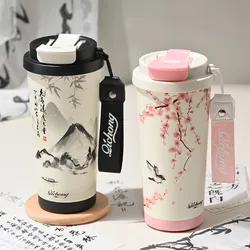 New Style 500ml Coffee Cup Double-layer Stainless Steel Insulated Cup Reausable Portable Vacuum Mug Travel