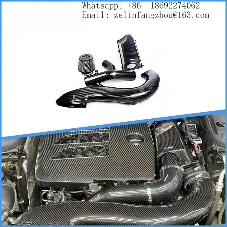 Dry Carbon Fiber Cold Air Intake System Kits For Benz C E Class C260L C300 E260L E300L E350L M264 2.0T Airspeed Brand