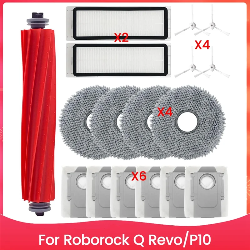 مجموعة ملحقات لقطع غيار المكنسة الكهربائية Roborock Q Revo/Roborock P10-A77G