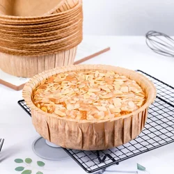 10pcs Home Baking Disposable Round Cake Mold Paper Cup Cupcake Liner Baking Muffin Pizza Party Tray Cake Mold Decorating Tools