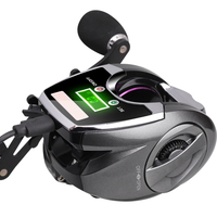 HISTAR Digital Backlight Long Casting 8.0:1 10kg Drag Power High Ratio 6+1 BB Magnetic Braking Baitcasting Fishing Reel