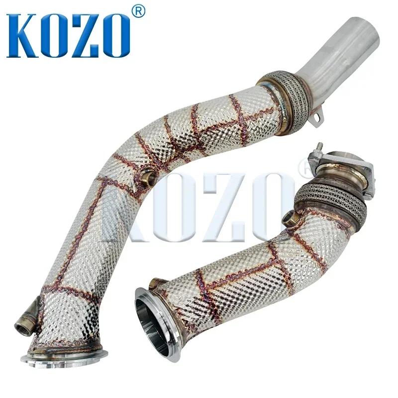 Catless downpipe Exhaust Front pipe For BMW S55 M2C M3 M4 F87 F80  F82 F83 2015