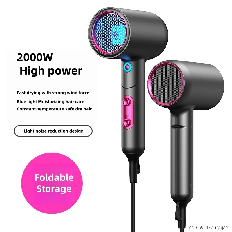 مجفف شعر قابل للطي الأكثر مبيعًا لعام 2025 بقدرة 2000 وات عالي الطاقة 29 ثانية للعناية بالشعر مجفف شعر صامت EU/US/UK/GB/AU
