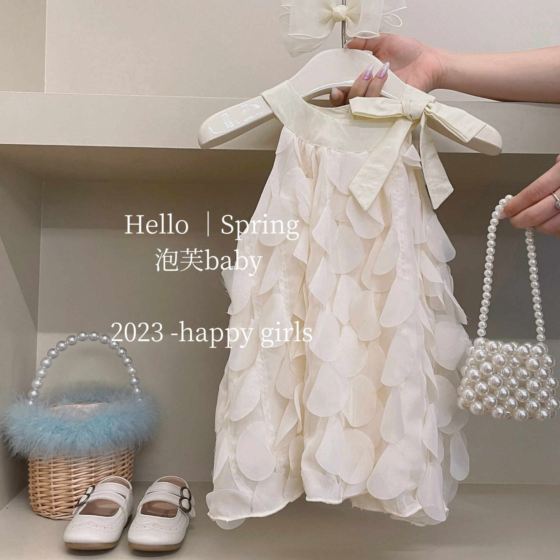2025 Summer Foreign Style Children's Princess Skirt Baby Foreign Style Suspender Dress Fashion Casual