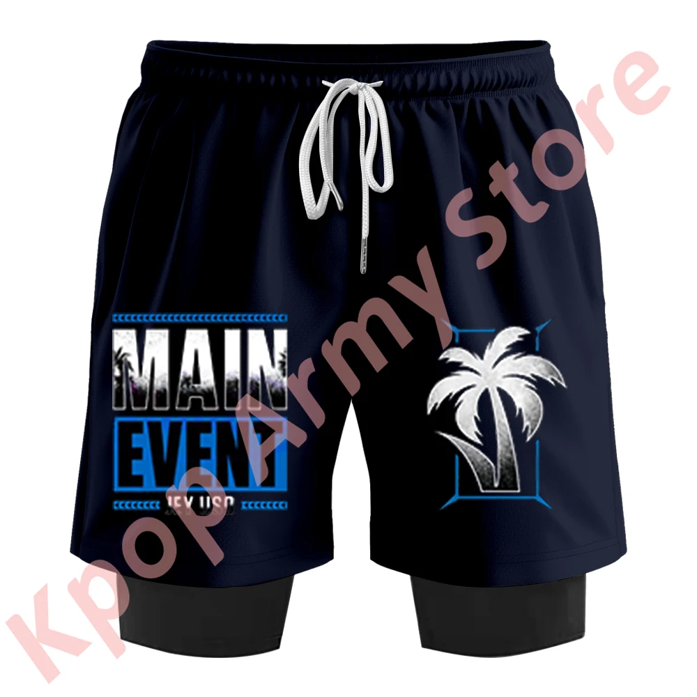 Jey Uso Main Event Merch Print Fake Two Shorts Cosplay Women Men Fashion Casual Streetwear