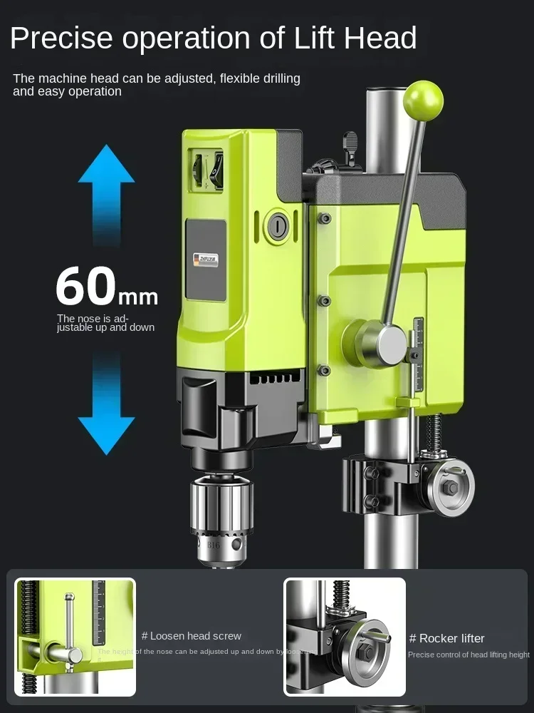 220V High Precision Industrial Grade Electric Drill for Multi-functional Drilling and Milling on Workbench