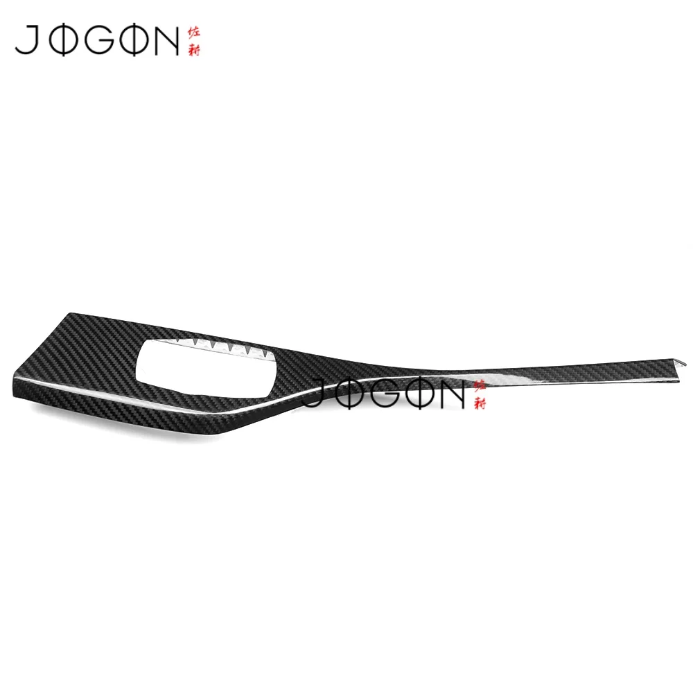 لسيارات BMW 1 2 Series F20 F21 F22 2012-2017 RHD ألياف الكربون سيارة الداخلية مركز الوسائط المتعددة غطاء لوحة التحكم ملحقات الكسوة