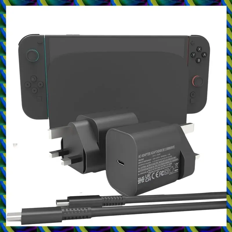 ทุกวันสําหรับ Switch2 Charger 60W AC Power Adapter สําหรับ NS Switch2 เกมคอนโซลอะแดปเตอร์ Wall Travel Type C Charger US PLUG