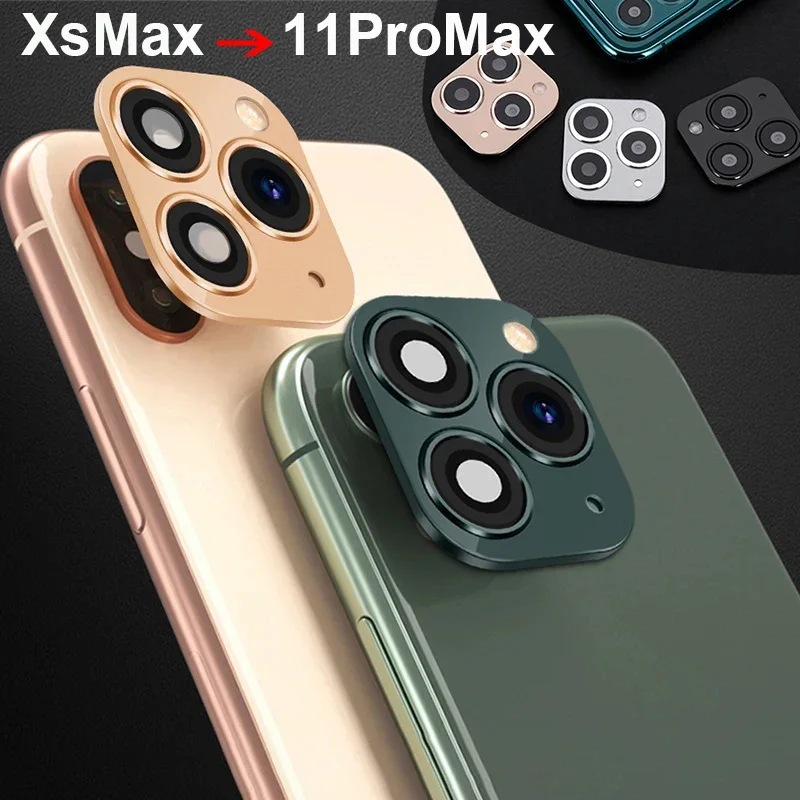

Fake Camera Lens Sticker for iPhone Xs Max to 11 Pro Max, Seconds Change Upgrade Camera, Flash Friendly Phone Decor Sticker