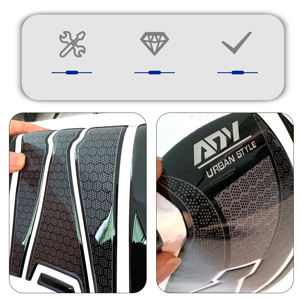 NEW ADV350 Accessories Motorcycle 3D Resin Epoxy Sticker Protection Kit Tank Pad Anti Scratch Decal for HONDA ADV 350 2022-