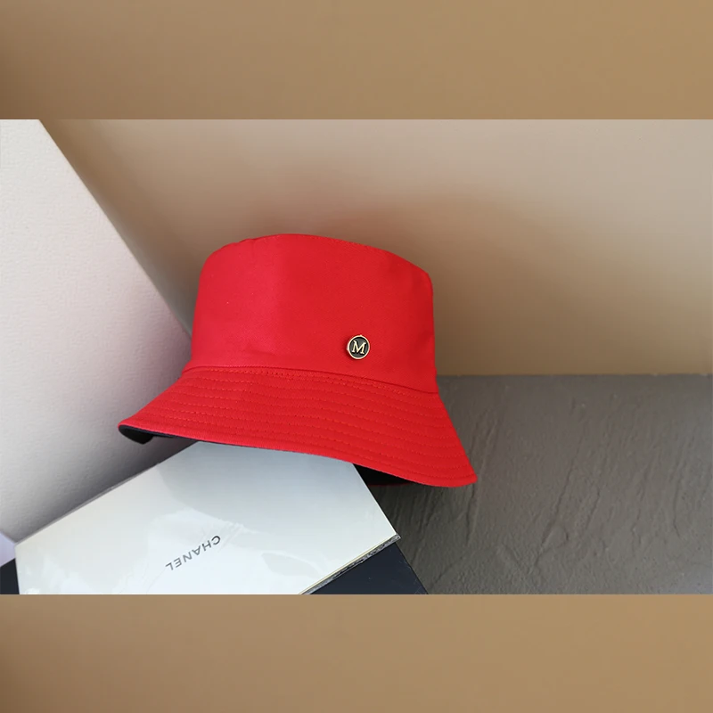 Einfarbig Sommer Neue Fischer Hut Vielseitig Frauen Becken Hut Brief Valentinstag Eimer Hut Mode Sonnenschirm Sonnenhut – Detail 10