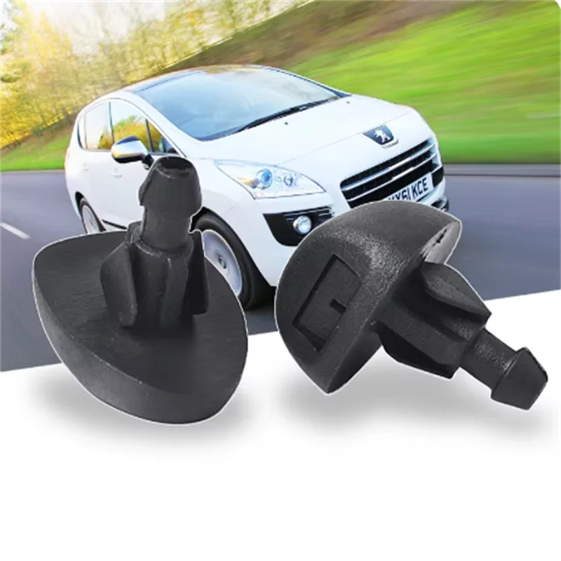 2Pcs 6438V8 Front Windshield Wiper Washer Jet Nozzles Water Spray for Citroen C3 Picasso C4 Dispatch III Peugeot 106 205 207 306