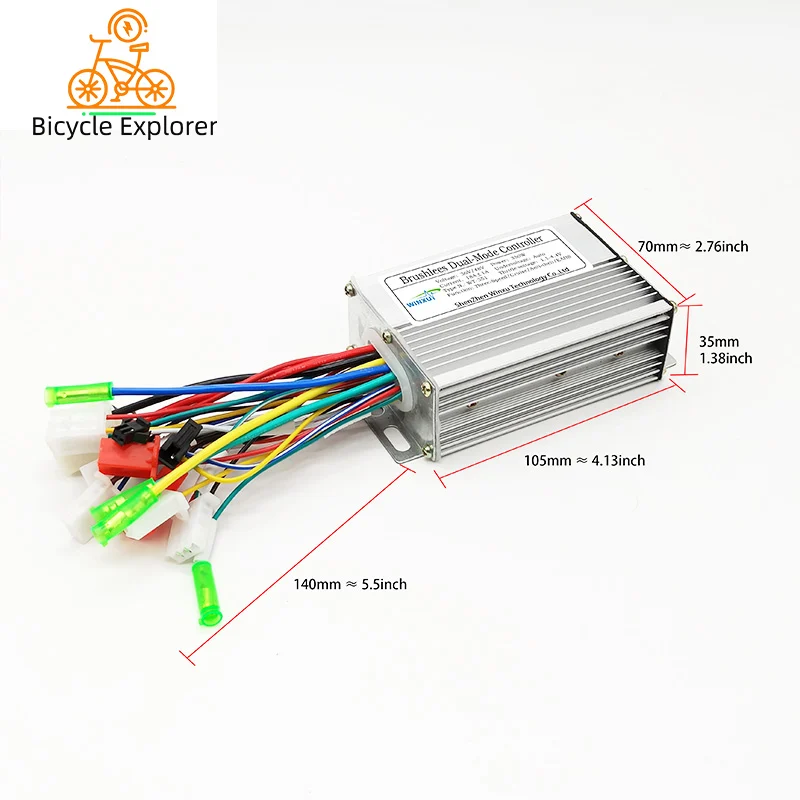 Motor sin escobillas para patinete eléctrico, controlador Universal, pantalla de velocidad LCD, juego de acelerador para bicicleta, 36V, 48V, 350W, 18A