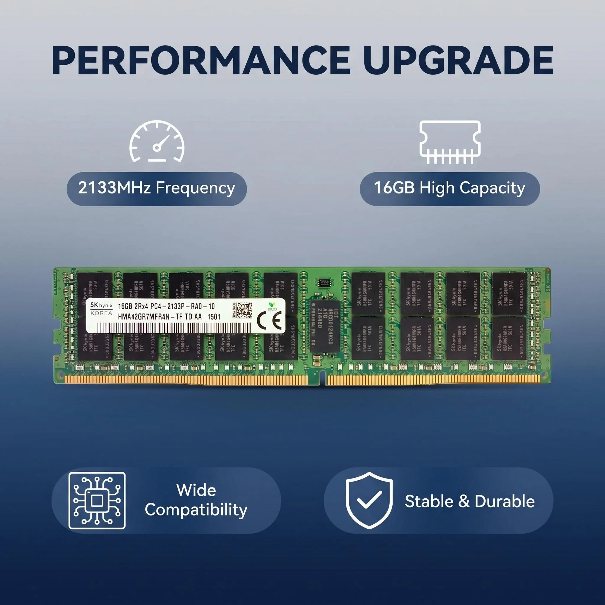 SK하이닉스 16GB 2Rx4 PC4 2133P DDR4 2133MHz ECC REG RDIMM RAM 서버 메모리 16G X99
