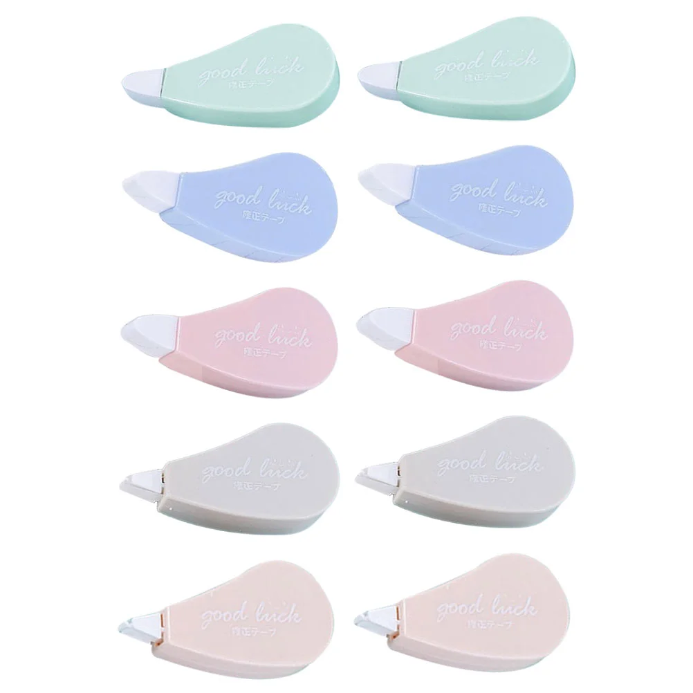 10 Pcs Quick Dry Correction Tape Small White Out Push and Pull Studying White-out Instant Sticker