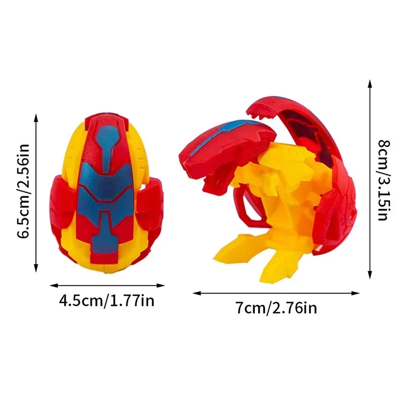 6 pezzi trasformazione per bambini uova di dinosauro giocattolo robot di dinosauro giocattoli divertenti asilo creativo piccolo regalo robot di uova twist